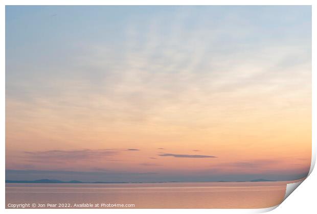 Sunset over the Hebrides  Print by Jon Pear