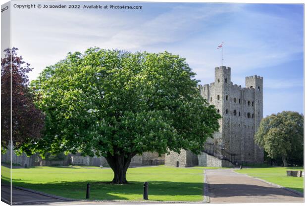 Rochester Castle Canvas Print by Jo Sowden