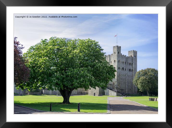 Rochester Castle Framed Mounted Print by Jo Sowden