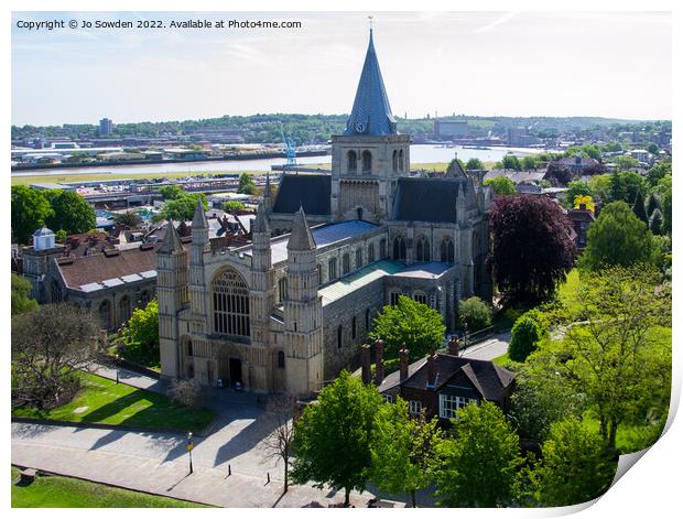 Rochester Cathedral Print by Jo Sowden