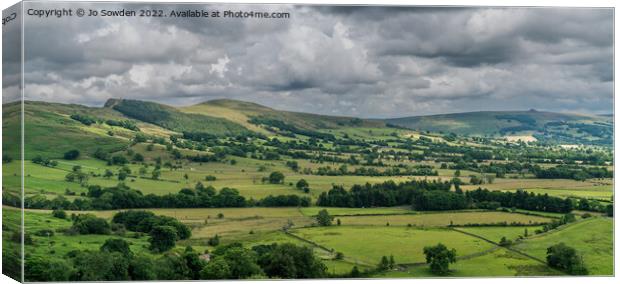 The Great Ridge, the Peak District Canvas Print by Jo Sowden