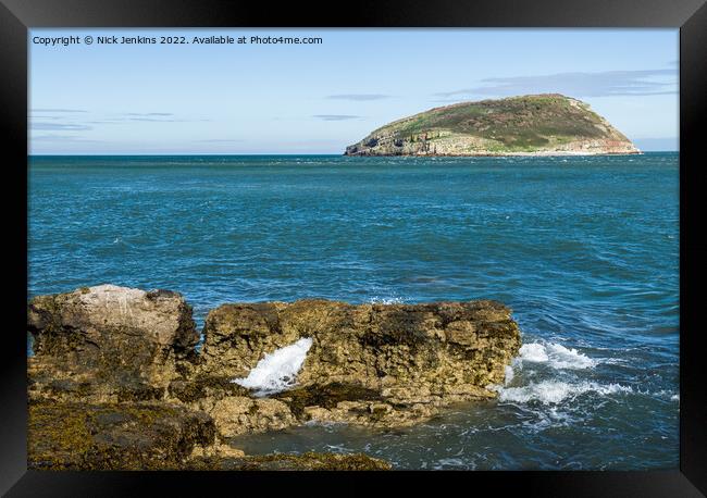 Puffin Island off Penmon Point Anglesey Framed Print by Nick Jenkins