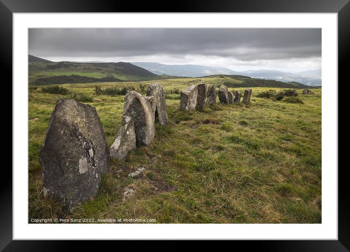 Beautiful Megalithic Cromlech in Galicia, Spain  Framed Mounted Print by Pere Sanz