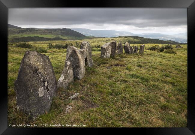Beautiful Megalithic Cromlech in Galicia, Spain  Framed Print by Pere Sanz