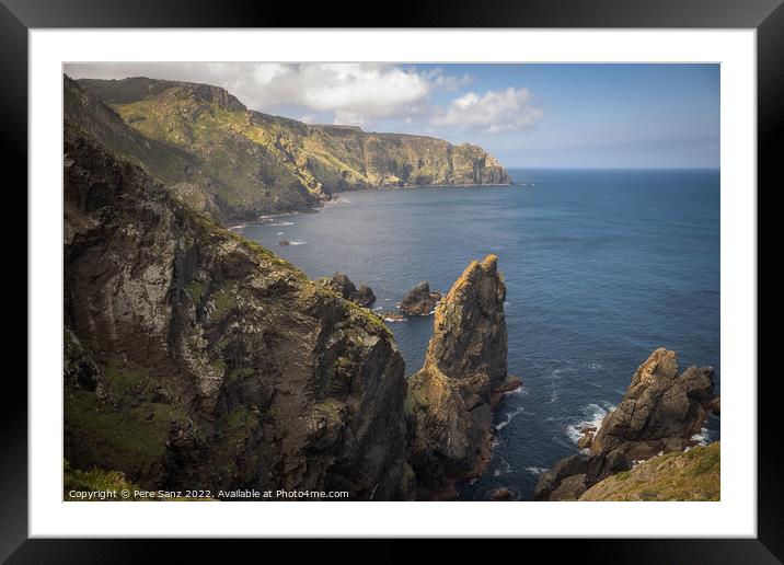 Serra Capelada, the Highest Cliffs in Continental Europe Framed Mounted Print by Pere Sanz