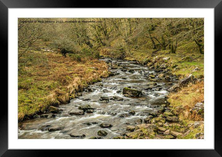 The River Caerfanell in the Central Beacons Framed Mounted Print by Nick Jenkins