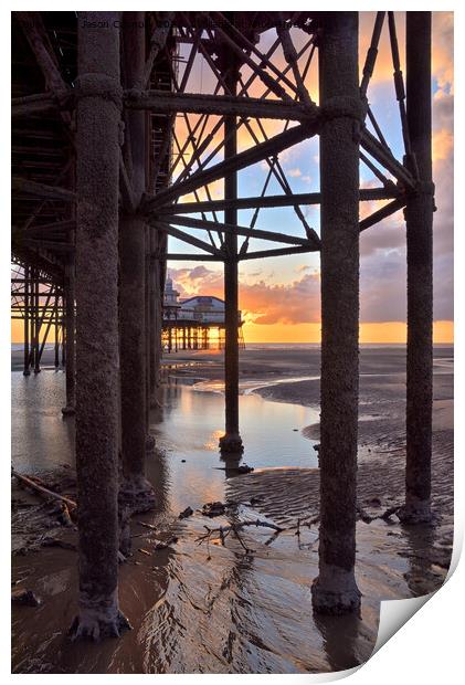 Under The Pier Sunset. Print by Jason Connolly