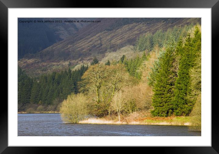 Pentwyn Reservoir in December  Framed Mounted Print by Nick Jenkins