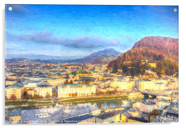Salzburg City Art   Acrylic by David Pyatt