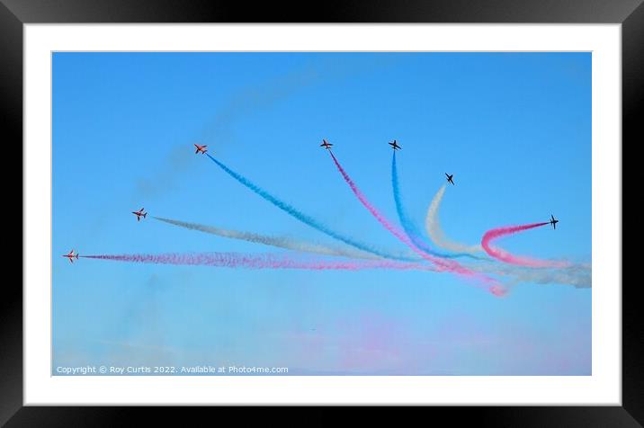 The Red Arrows  Framed Mounted Print by Roy Curtis