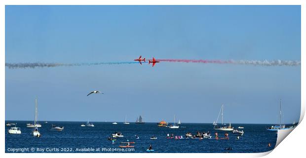 Red Arrows Panorama Print by Roy Curtis