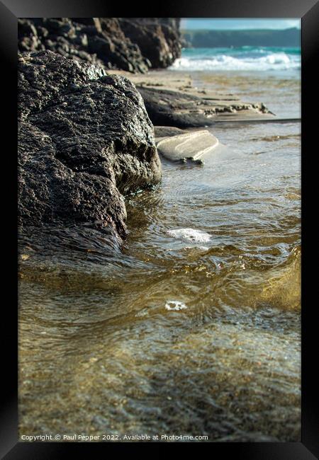 Cornish rapids  Framed Print by Paul Pepper