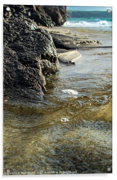 Cornish rapids  Acrylic by Paul Pepper