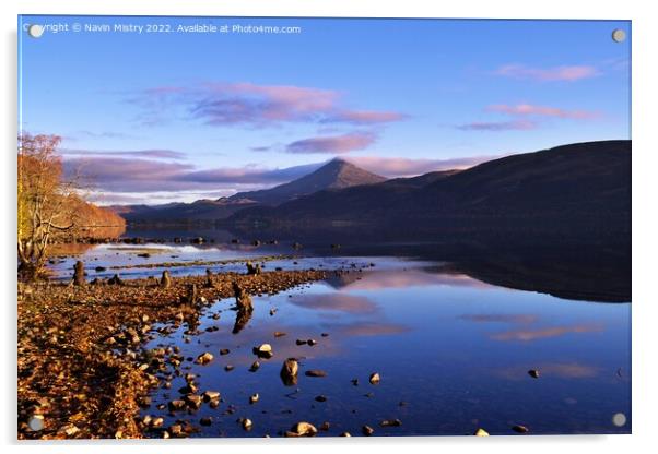 A view of Schiehallion from Loch Rannoch   Acrylic by Navin Mistry