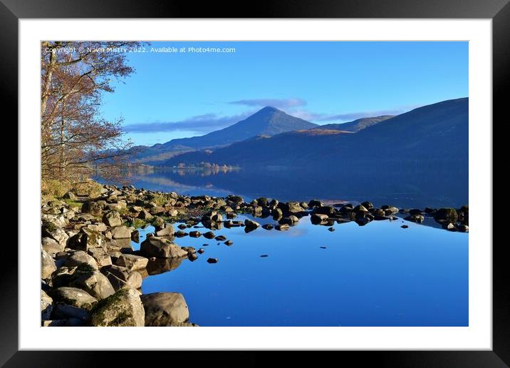 A view of Schiehallion from Loch Rannoch  Framed Mounted Print by Navin Mistry