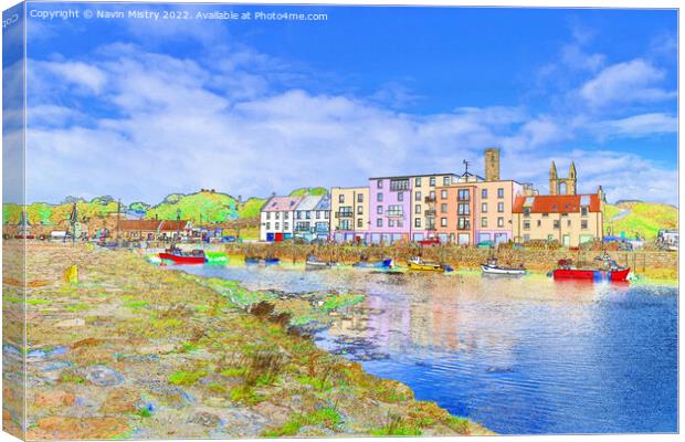 St. Andrews Harbour, East Neuk of Fife, Scotland  Canvas Print by Navin Mistry