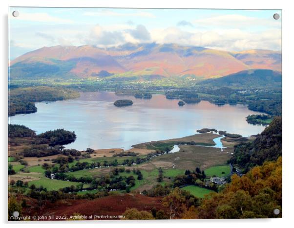 Derwent Water, Cumbria. Acrylic by john hill