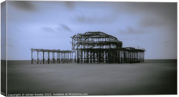 Brighton, West Pier long exposure  Canvas Print by Adrian Rowley