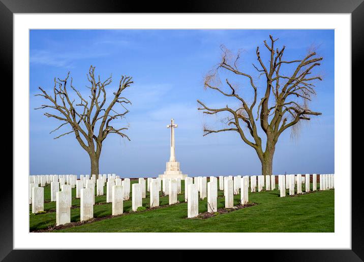 Prowse Point Military Cemetery, Ploegsteert Framed Mounted Print by Arterra 