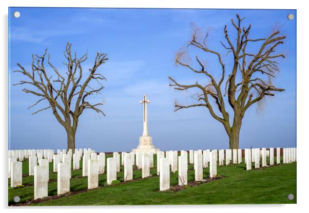 Prowse Point Military Cemetery, Ploegsteert Acrylic by Arterra 