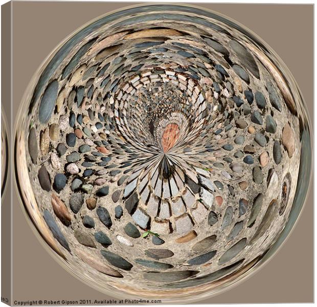 Spherical Paperweight In the Stone Canvas Print by Robert Gipson
