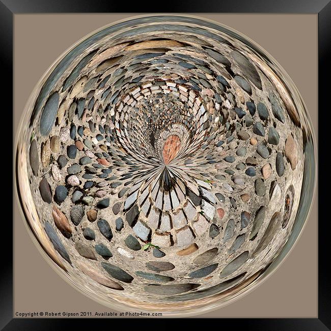 Spherical Paperweight In the Stone Framed Print by Robert Gipson