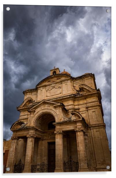 Church of St Catherine of Italy in Valletta Acrylic by Artur Bogacki