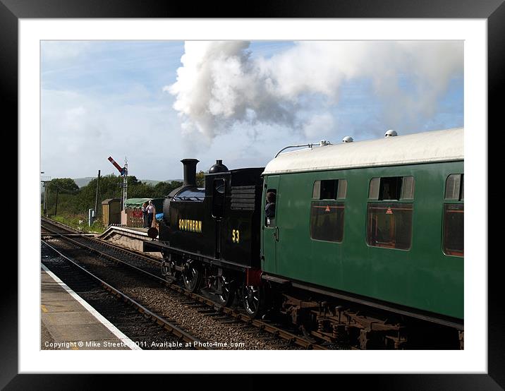 Steam at Harmans Cross Framed Mounted Print by Mike Streeter