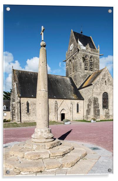Sainte-Mère-Église, Normandy Acrylic by Arterra 