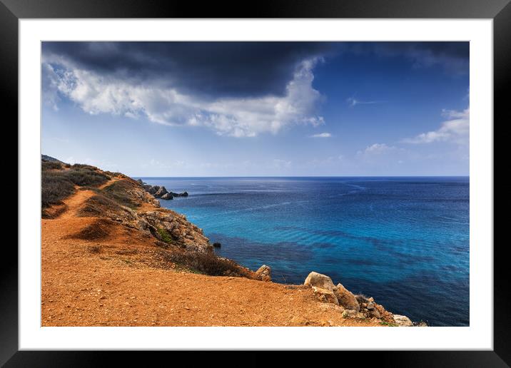 Mediterranean Sea Coast Of Malta Island Framed Mounted Print by Artur Bogacki