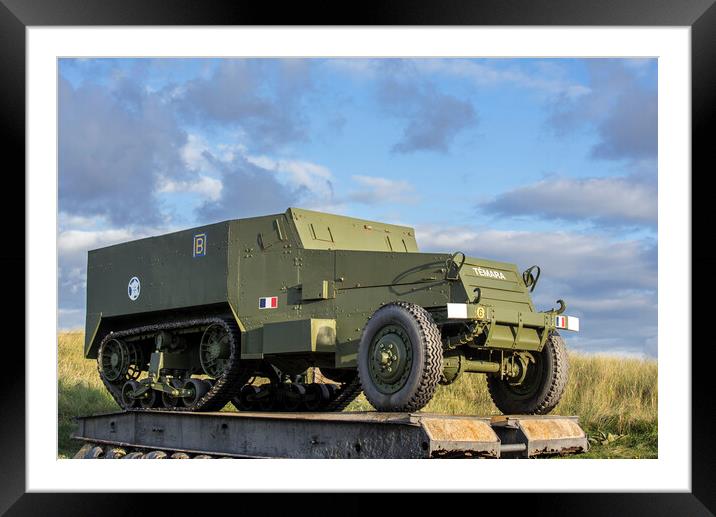 M3 Half Track Personnel Carrier at Utah Beach Framed Mounted Print by Arterra 