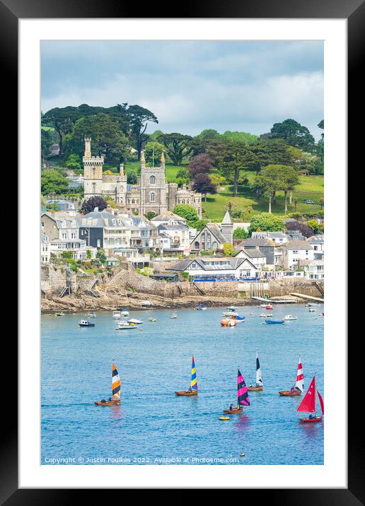 Fowey, Cornwall Framed Mounted Print by Justin Foulkes
