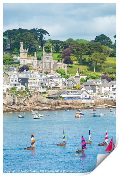 Fowey, Cornwall Print by Justin Foulkes
