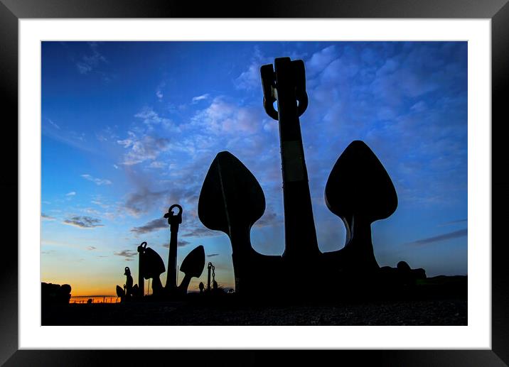 Anchors of the Merchant Navy Memorial, Brittany Framed Mounted Print by Arterra 