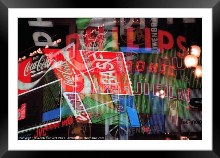 Piccadilly Circus London Framed Mounted Print by Kevin Plunkett