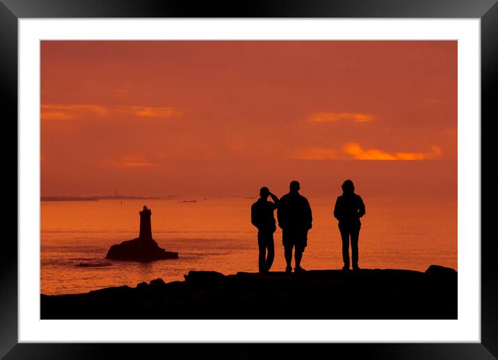 Pointe du Raz at Sunset, Brittany Framed Mounted Print by Arterra 