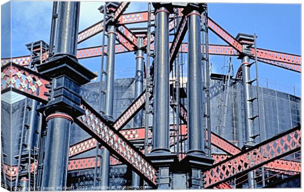 The Old St Pancras Gas holders Canvas Print by Kevin Plunkett