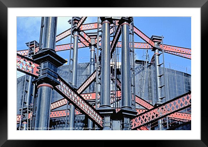 The Old St Pancras Gas holders Framed Mounted Print by Kevin Plunkett
