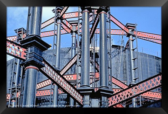 The Old St Pancras Gas holders Framed Print by Kevin Plunkett