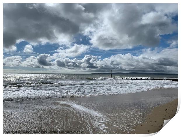 Dramatic skies at the beach  Print by Richard Baker