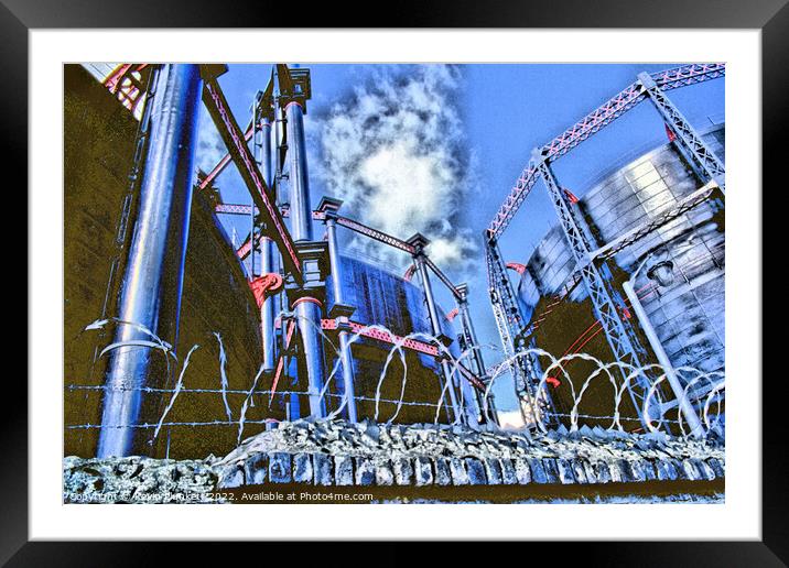 Old Pancras Gas holders Framed Mounted Print by Kevin Plunkett