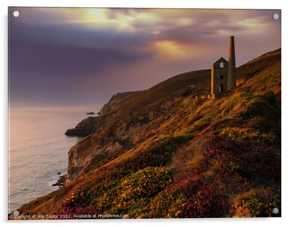 Cornish Coast Acrylic by Nik Taylor