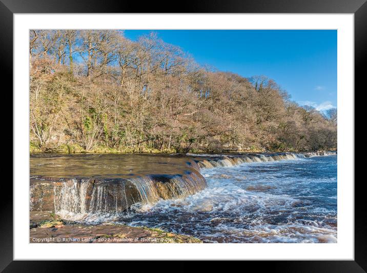 New Year 2022 on the River Tees at Whorlton Framed Mounted Print by Richard Laidler