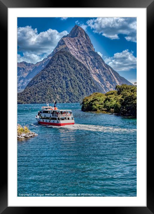 Spectacular Milford Sound and Mitre Peak Framed Mounted Print by Roger Mechan