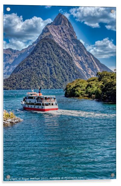 Spectacular Milford Sound and Mitre Peak Acrylic by Roger Mechan