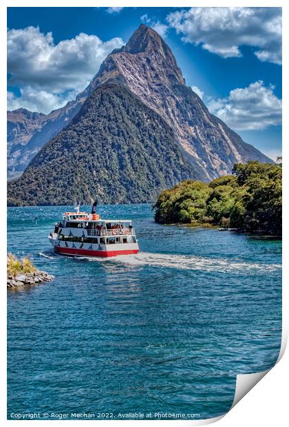 Spectacular Milford Sound and Mitre Peak Print by Roger Mechan