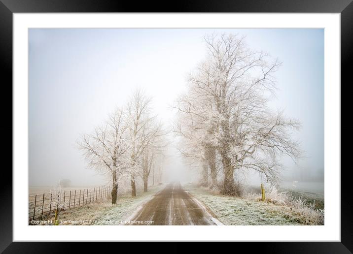 Frosted Trees Framed Mounted Print by Jon Pear