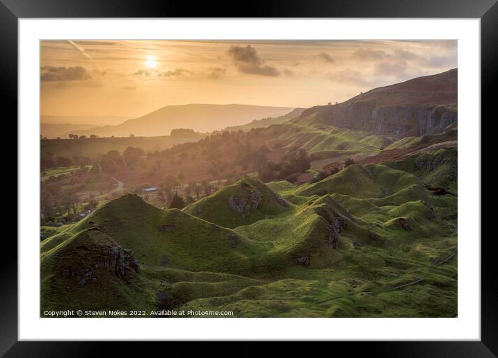 Majestic Sunrise over the Llangattock Quarry Framed Mounted Print by Steven Nokes
