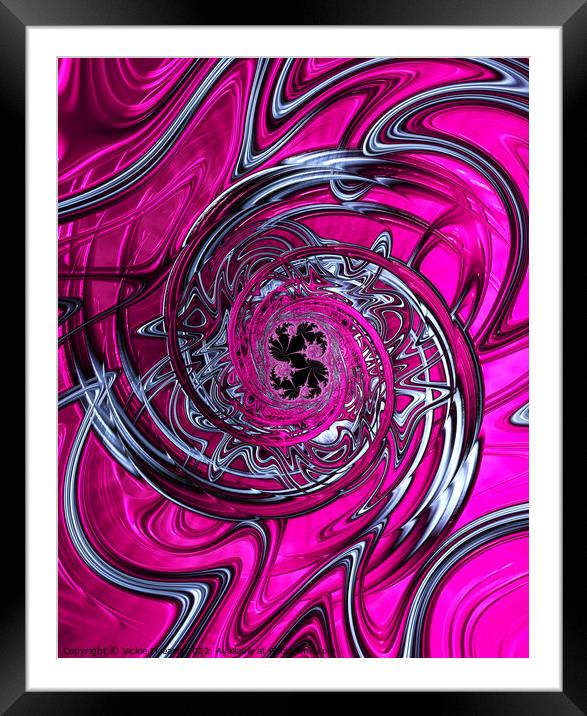 Pink Steel Framed Mounted Print by Vickie Fiveash