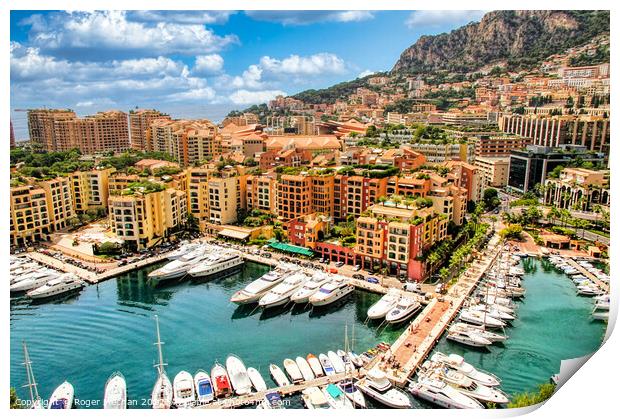 Glitz and Glamour of Monaco Print by Roger Mechan